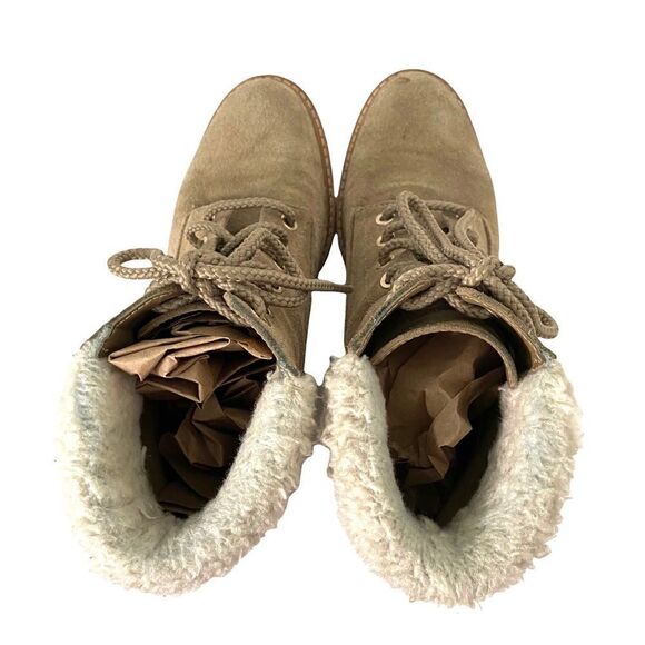 Zara Basic Collection Suede Faux Fur Boots in Size EU 36 - Picture 9 of 16